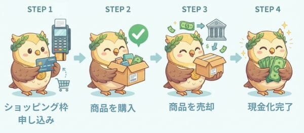 myacのショッピング枠現金化方法