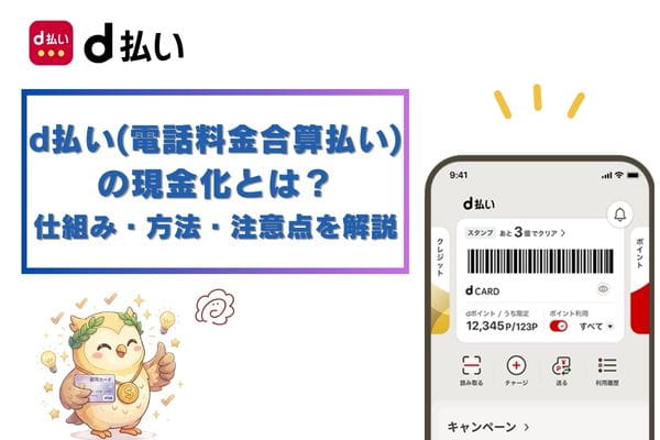 d払い(電話料金合算払い)の現金化とは？仕組み・方法・注意点を解説