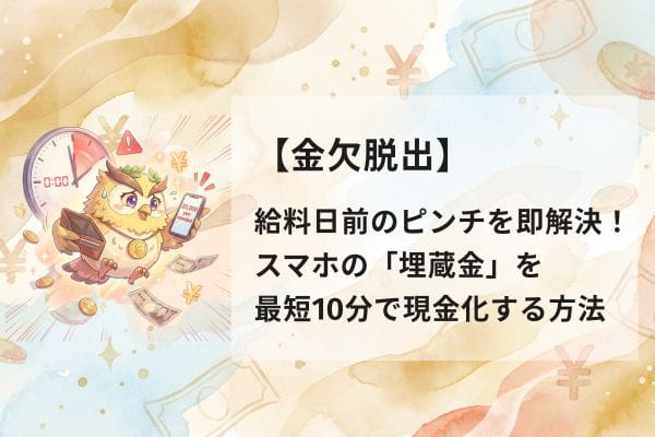 【金欠脱出】給料日前のピンチを即解決！スマホの「埋蔵金」を最短10分で現金化する方法