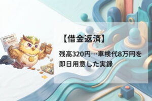 【借金返済】残高320円…車検代8万円を即日用意した実録
