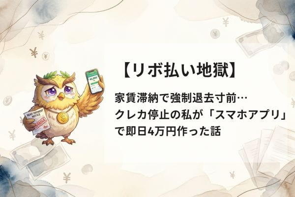 【リボ払い地獄】家賃滞納で強制退去寸前…クレカ停止の私が「スマホアプリ」で即日4万円作った話
