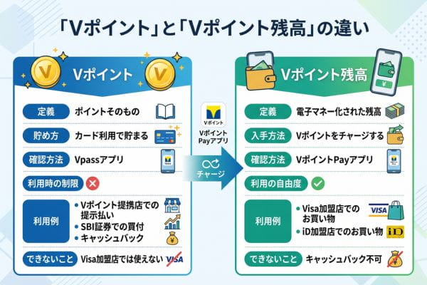 VポイントとVポイント残高の違い